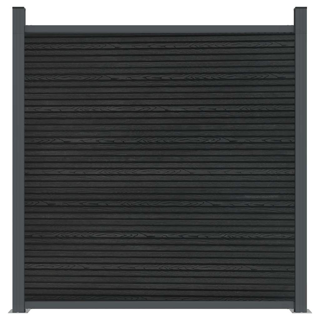 Panel za ogradu sivi 353 x 186 cm WPC