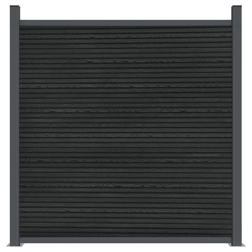 Panel za ogradu sivi 872 x 186 cm WPC