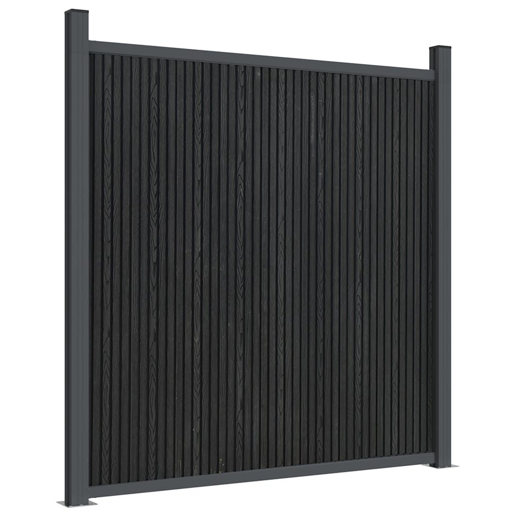 Panel za ogradu sivi 872 x 186 cm WPC