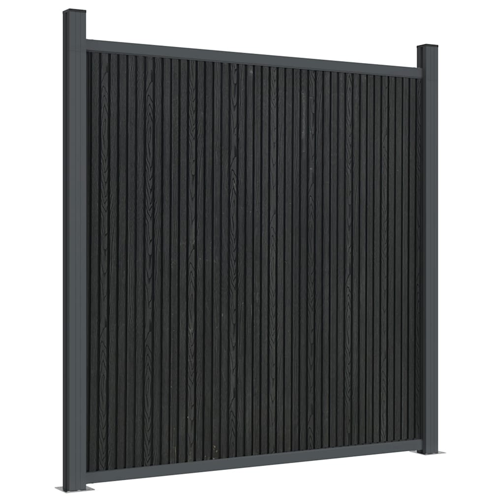 Panel za ogradu sivi 1045 x 186 cm WPC