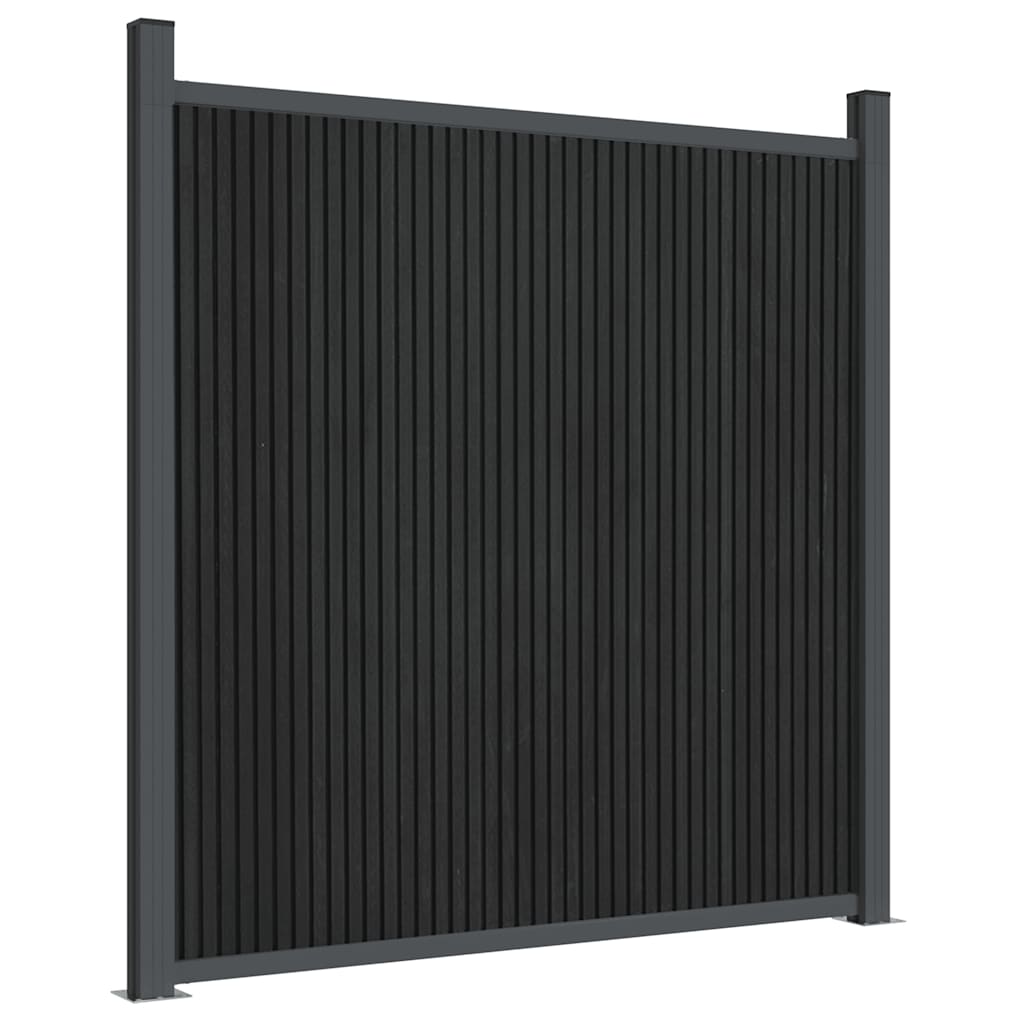 Panel za ogradu sivi 1045 x 186 cm WPC