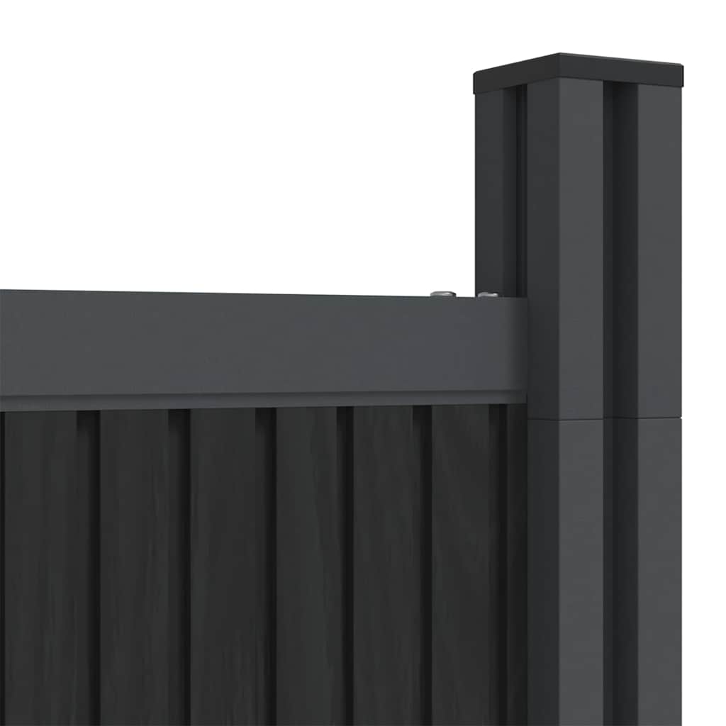 Panel za ogradu sivi 1218 x 186 cm WPC