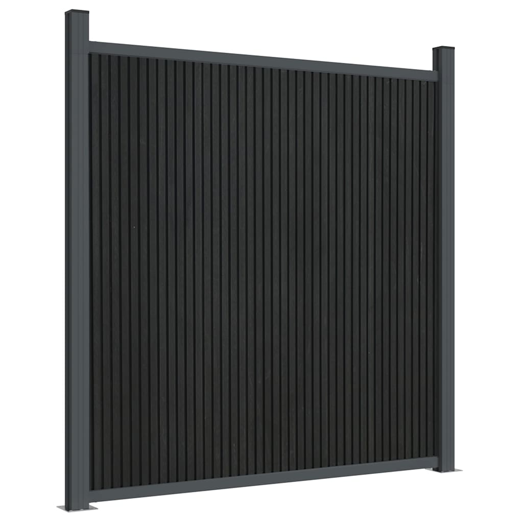 Panel za ogradu sivi 1564 x 186 cm WPC