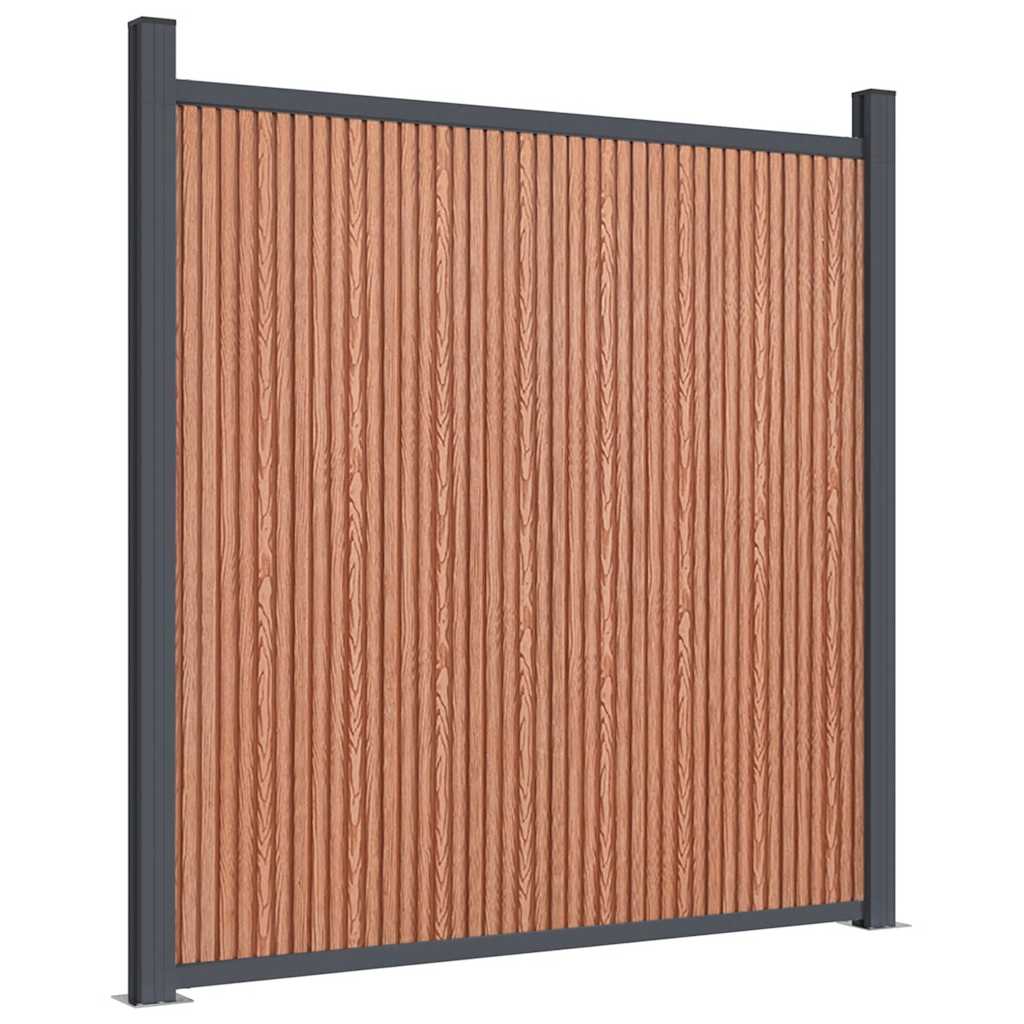 Panel za ogradu smeđi 699 x 186 cm WPC