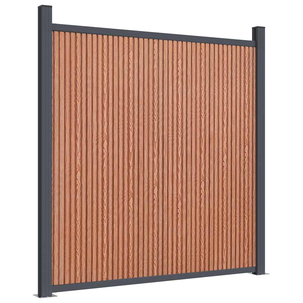 Panel za ogradu smeđi 872 x 186 cm WPC