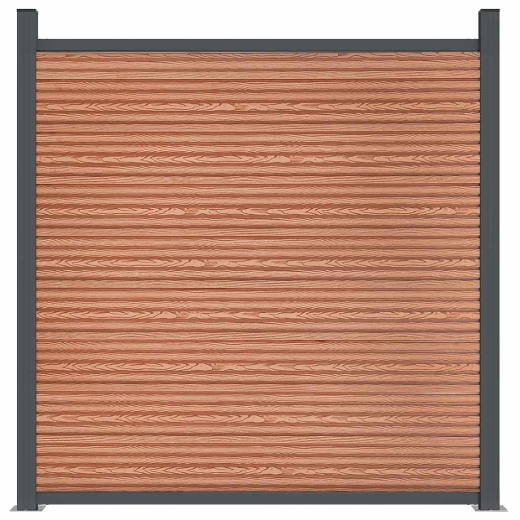 Panel za ogradu smeđi 1045 x 186 cm WPC