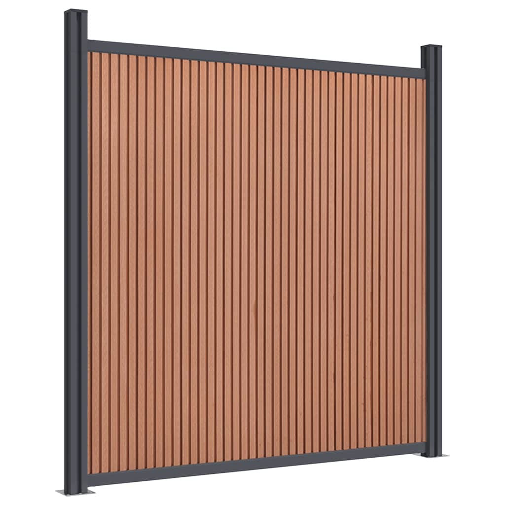 Panel za ogradu smeđi 1218 x 186 cm WPC