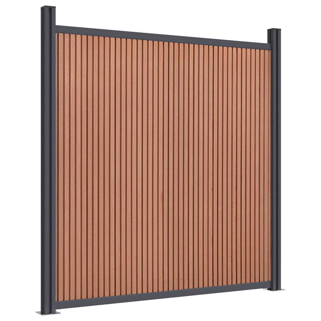 Panel za ogradu smeđi 1564 x 186 cm WPC
