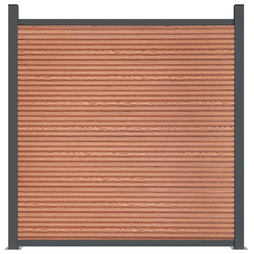 Panel za ogradu smeđi 1564 x 186 cm WPC