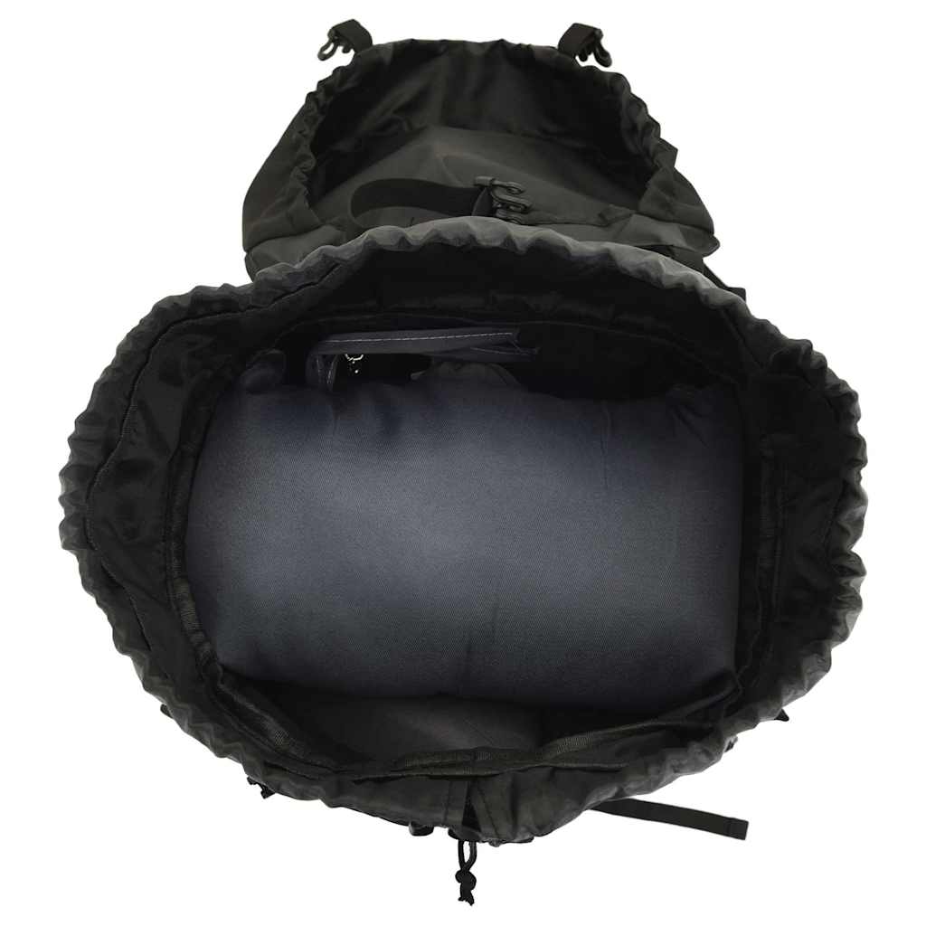 Ruksak za planinarenje crni 60 L od tkanine Oxford
