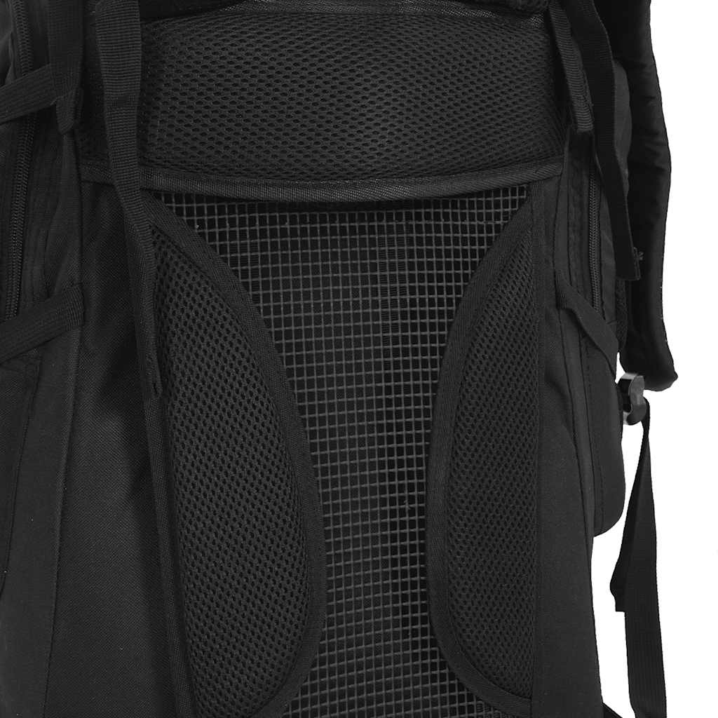 Ruksak za planinarenje crni 80 L od tkanine Oxford
