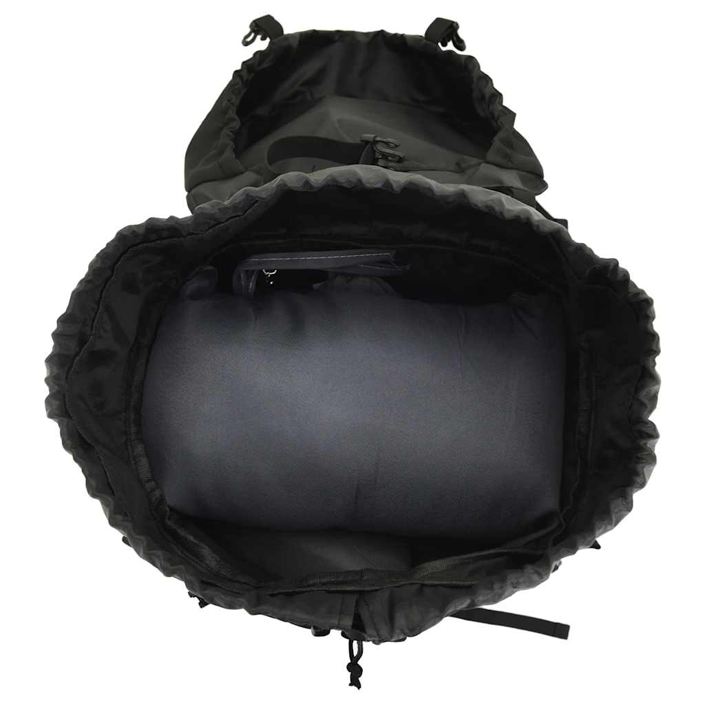 Ruksak za planinarenje crni 80 L od tkanine Oxford