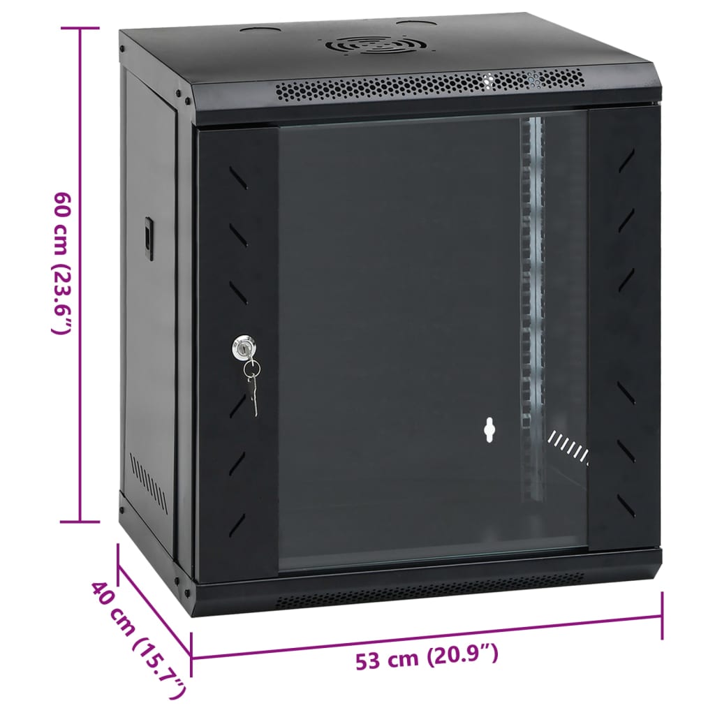 Zidni komunikacijski ormar 12U 19 " IP20 53 x 40 x 60 cm