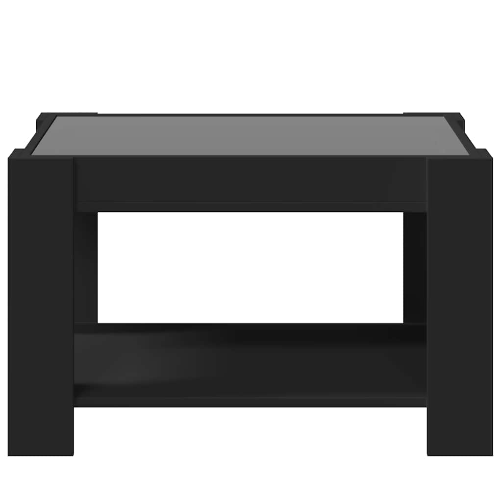 Stolić za kavu LED crni 73x53x45 cm od konstruiranog drva