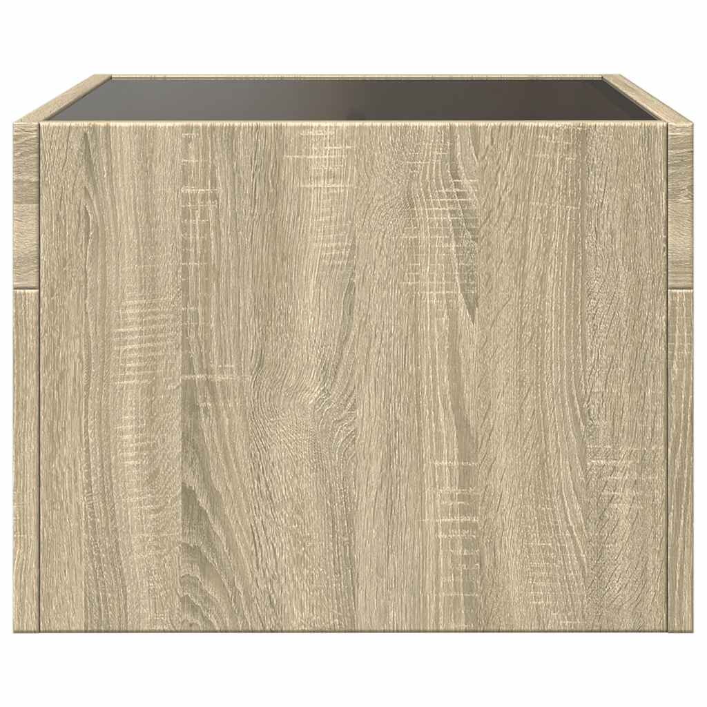 Stolić s beskonačnim LED svjetlima boja hrasta 40x40x30 cm