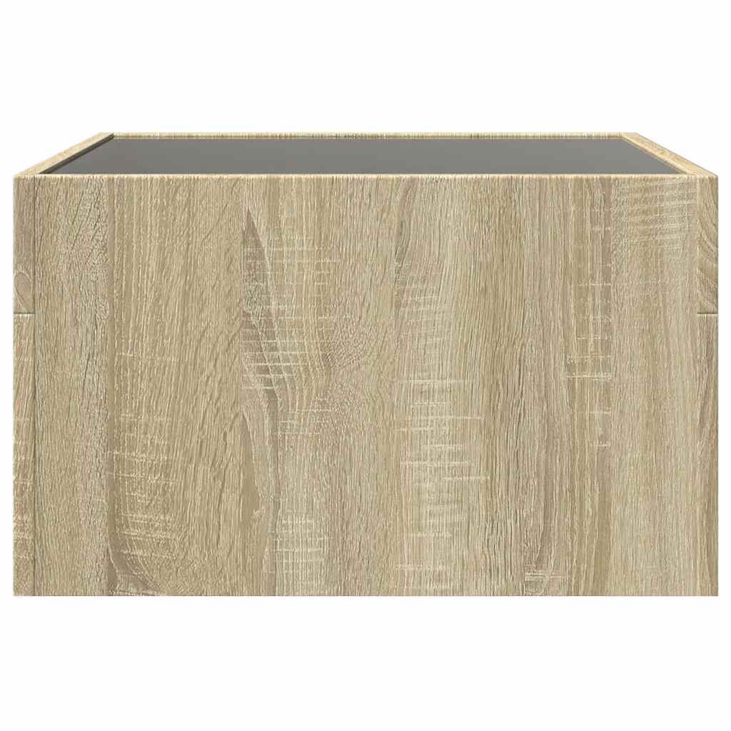 Stolić s beskonačnim LED svjetlima boja hrasta 50x50x30 cm