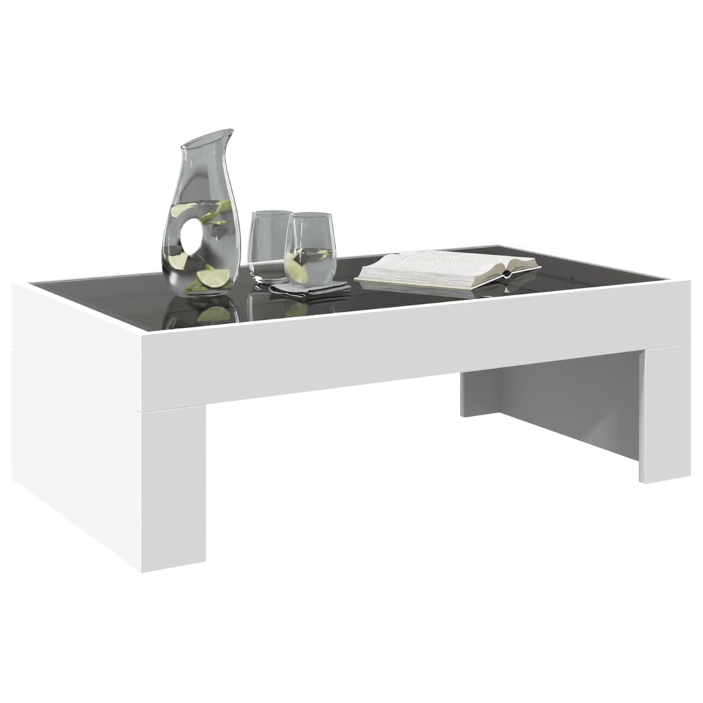 Stolić s beskonačnim LED svjetlima bijeli 90x50x30 cm