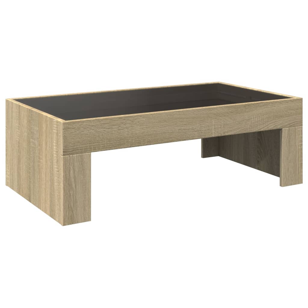 Stolić s beskonačnim LED svjetlima boja hrasta 90x50x30 cm