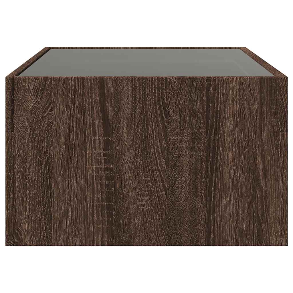 Stolić s beskonačnim LED svjetlima boja hrasta 90x50x30 cm