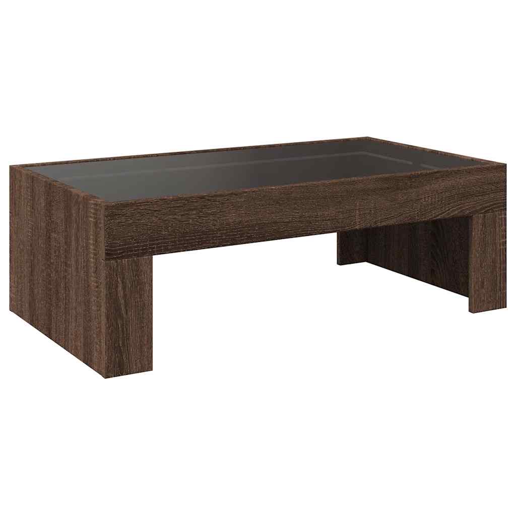 Stolić s beskonačnim LED svjetlima boja hrasta 90x50x30 cm