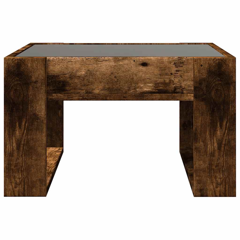 Stolić s beskonačnim LED svjetlima boja hrasta 50x53x30 cm
