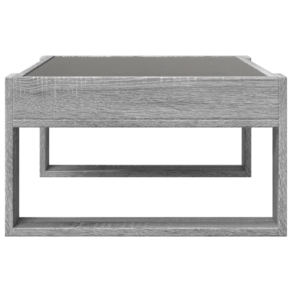 Stolić s beskonačnim LED svjetlima boja hrasta 70x53x30 cm