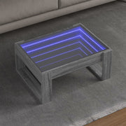 Stolić s beskonačnim LED svjetlima boja hrasta 70x53x30 cm