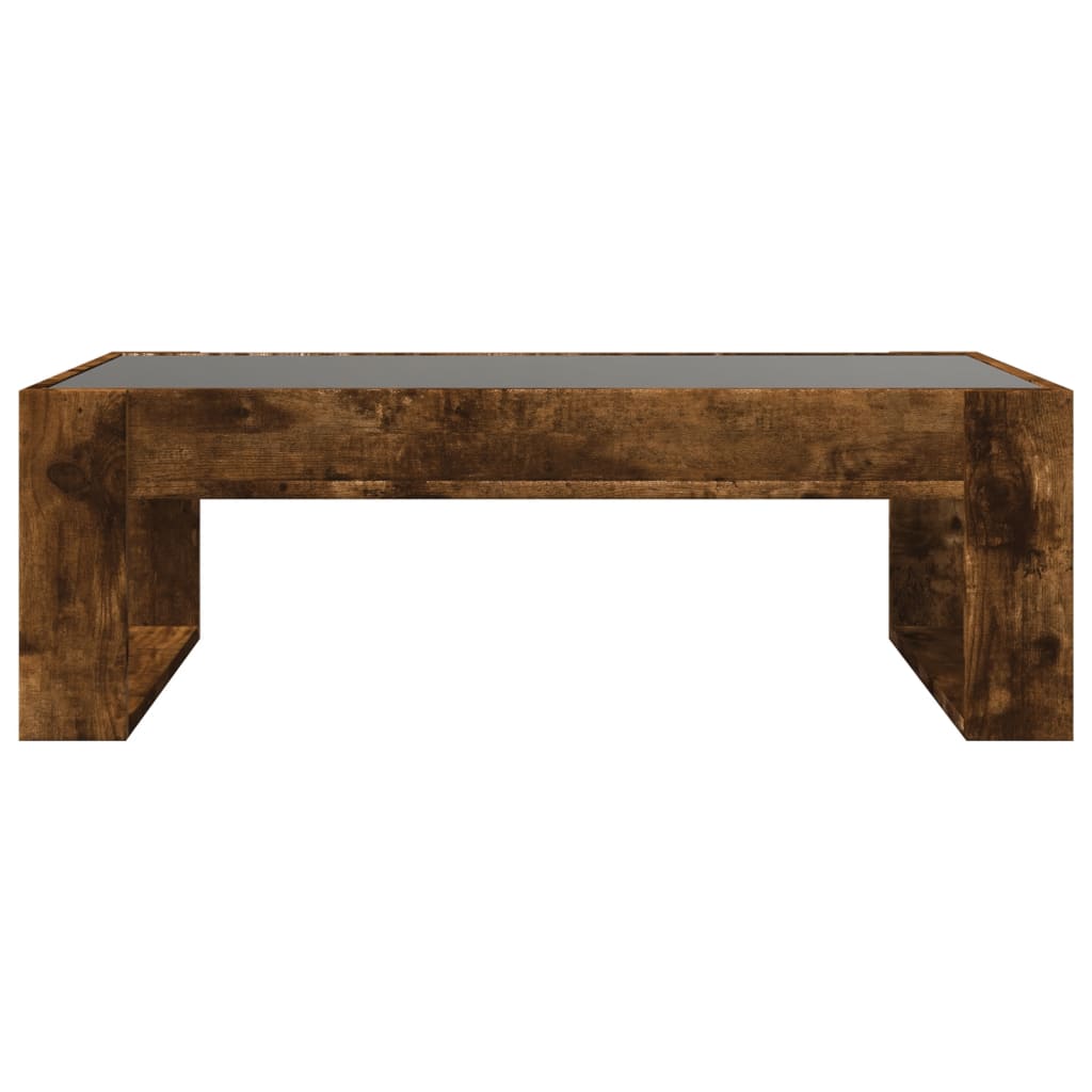 Stolić s beskonačnim LED svjetlima boja hrasta 90x53x30 cm