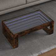 Stolić s beskonačnim LED svjetlima boja hrasta 90x53x30 cm