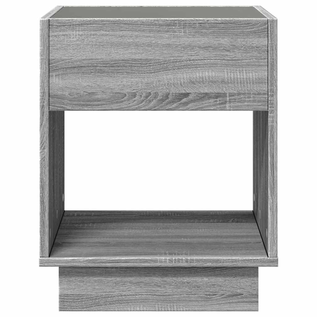Stolić s beskonačnim LED svjetlima boja hrasta 40x40x50 cm