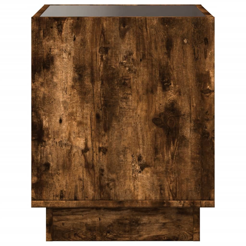 Stolić s beskonačnim LED svjetlima boja hrasta 50x50x50 cm