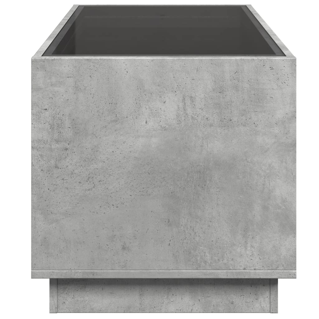 Stolić s beskonačnim LED siva boja betona 70x50x50 cm