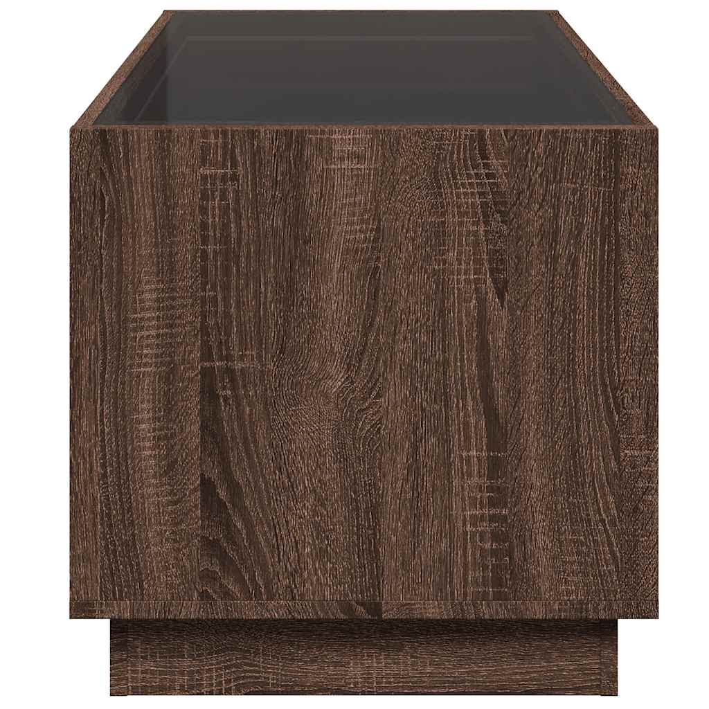 Stolić s beskonačnim LED svjetlima boja hrasta 70x50x50 cm
