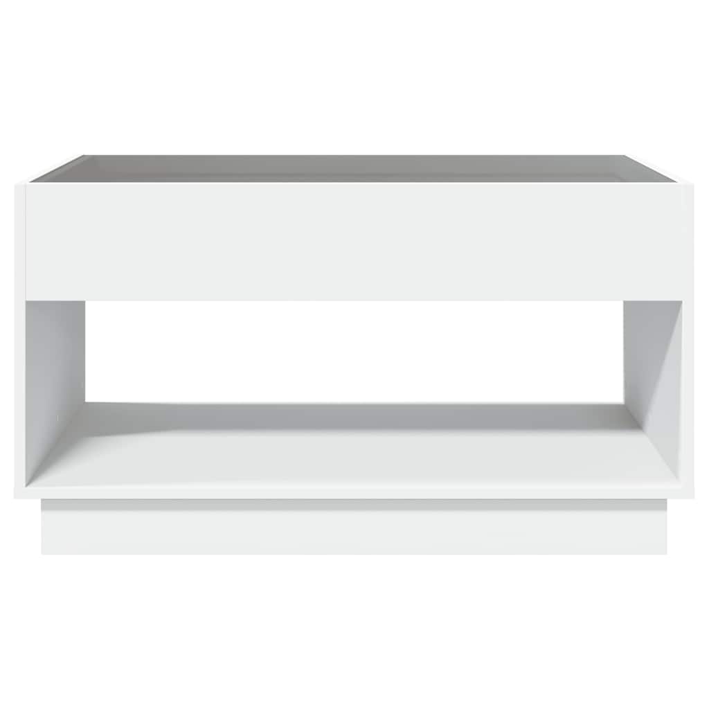 Stolić za kavu s beskonačnim LED svjetlima bijeli 90x50x50 cm