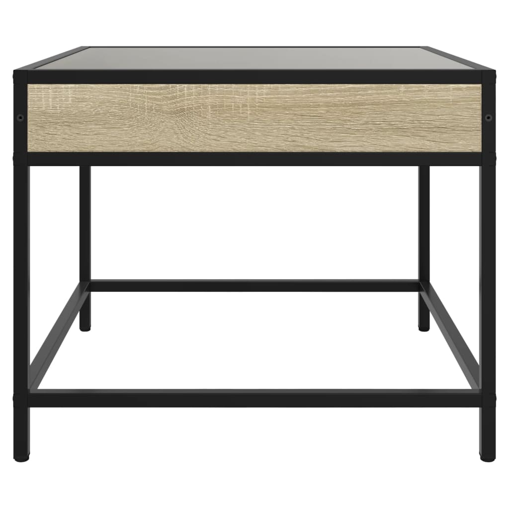Stolić s beskonačnim LED svjetlima boja hrasta 50x50x41 cm