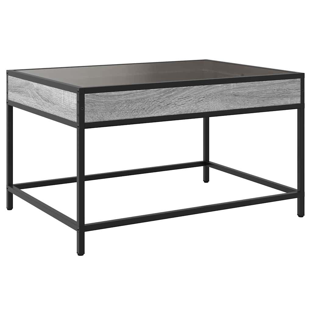 Stolić s beskonačnim LED svjetlima boja hrasta 70x50x41 cm