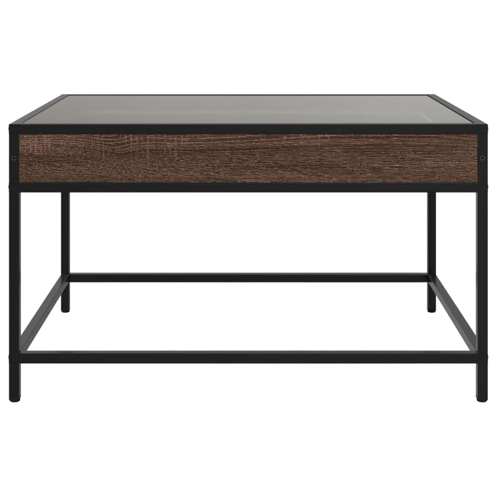 Stolić s beskonačnim LED svjetlima boja hrasta 70x50x41 cm