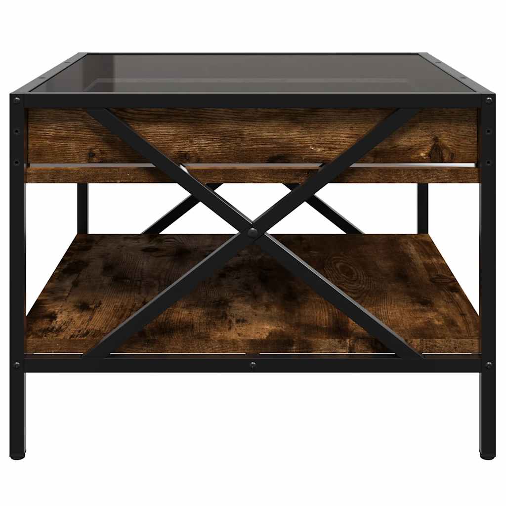 Stolić s beskonačnim LED svjetlima boja hrasta 50x50x38 cm