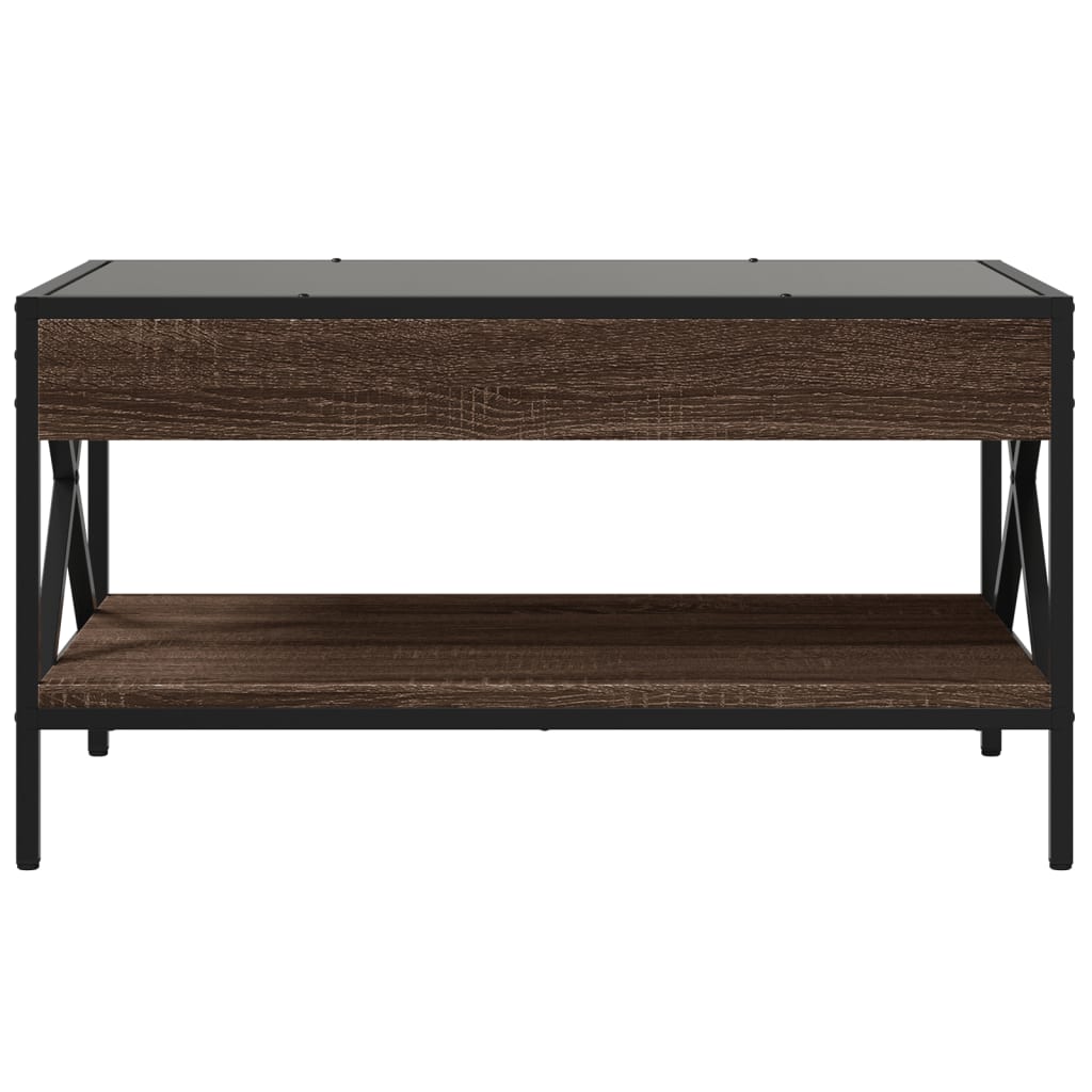 Stolić s beskonačnim LED svjetlima boja hrasta 70x50x38 cm