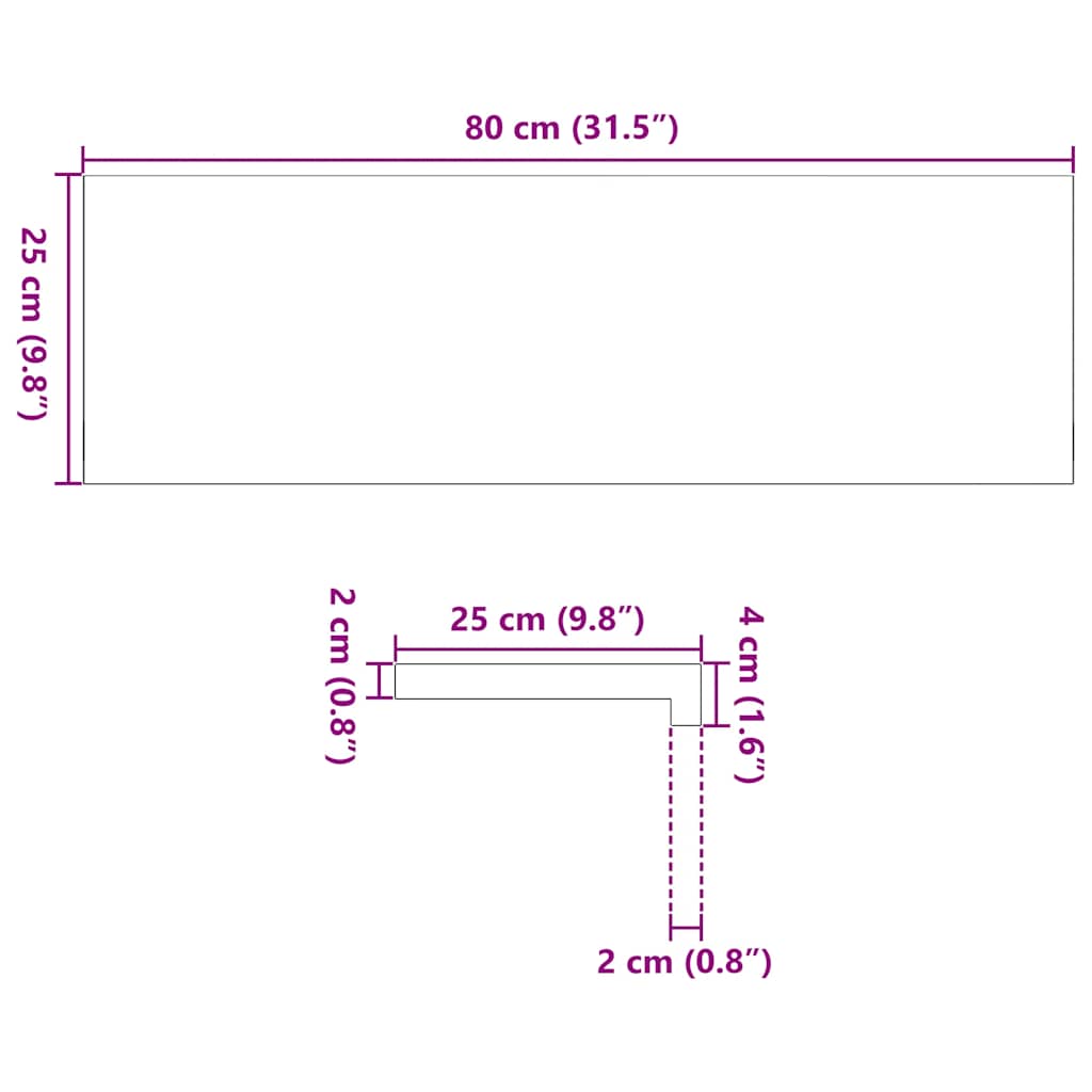 Gazišta stepenice 20 kom svjetlosmeđi 80x25x2 cm masivna hrast
