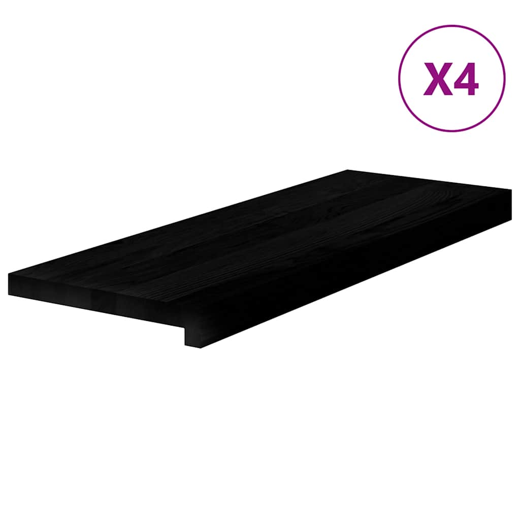 Gazišta stepenice 4 kom tamnosmeđi 70x25x2 cm masivna hrast