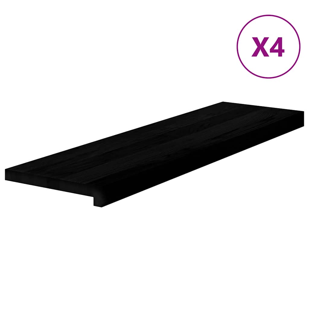 Gazišta stepenice 4 kom tamnosmeđi 90x30x2 cm masivna hrast