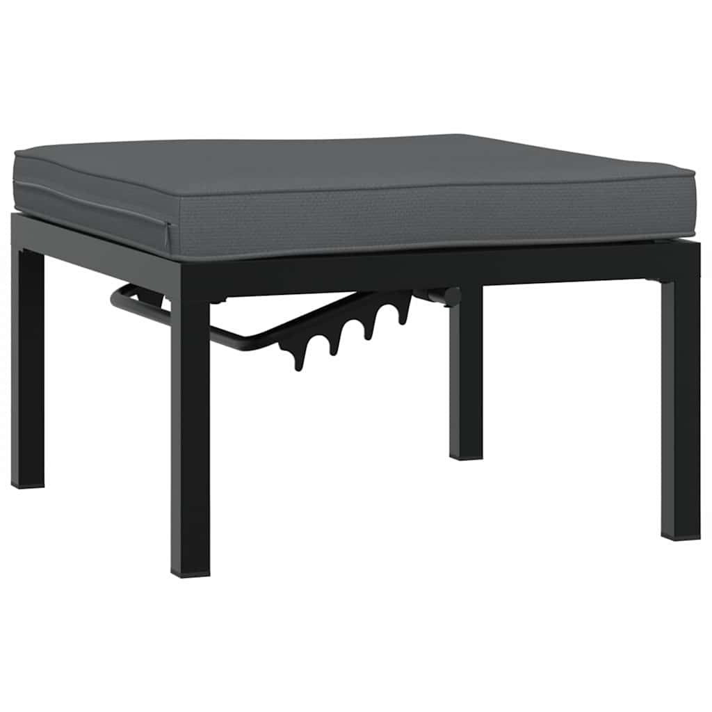 4-dijelni set vrtnih sofa s jastucima crni aluminijski