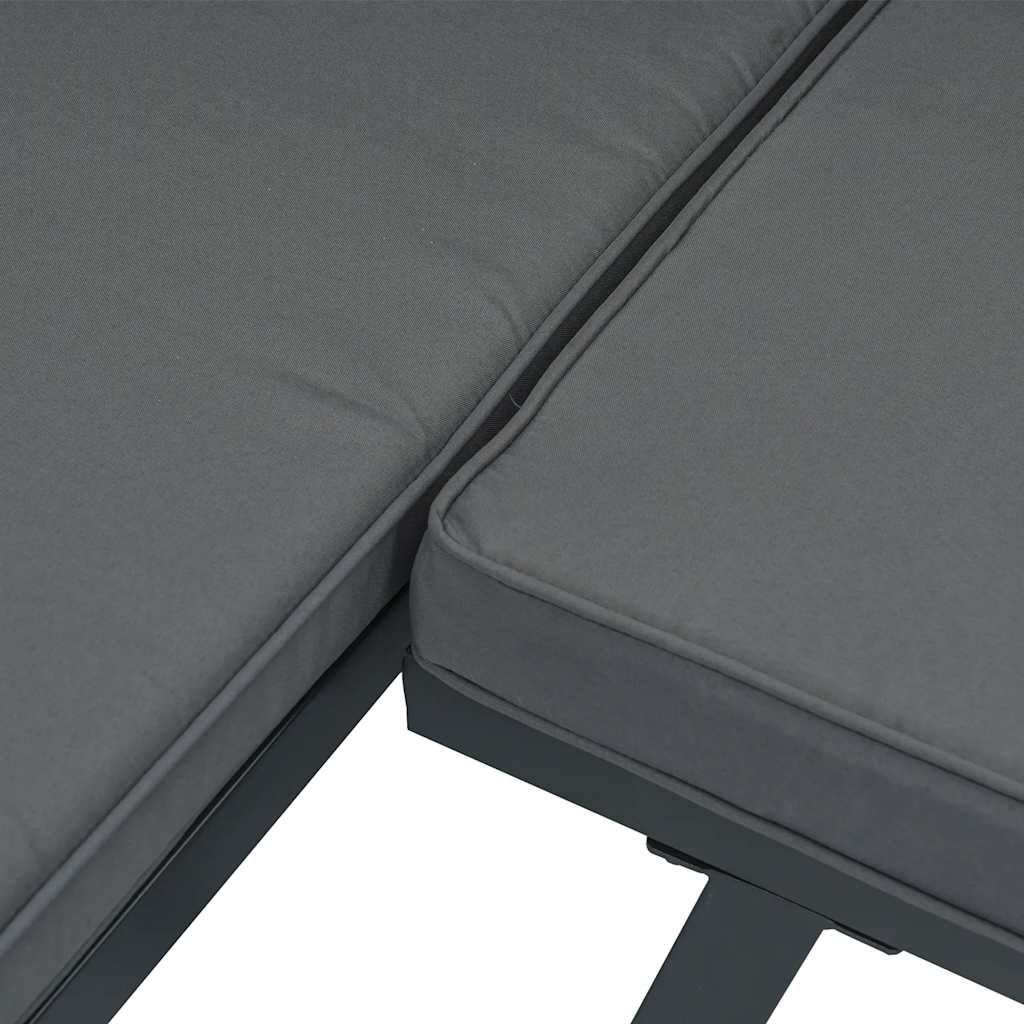 4-dijelni set vrtnih sofa s jastucima crni aluminijski