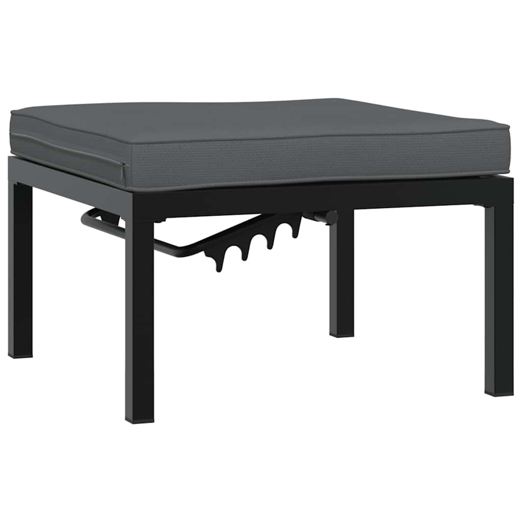 5-dijelni set vrtnih sofa s jastucima crni aluminijski