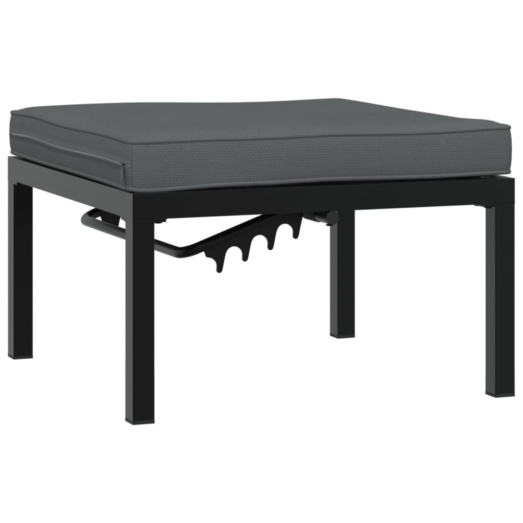 4-dijelni set vrtnih sofa s jastucima crni aluminijski