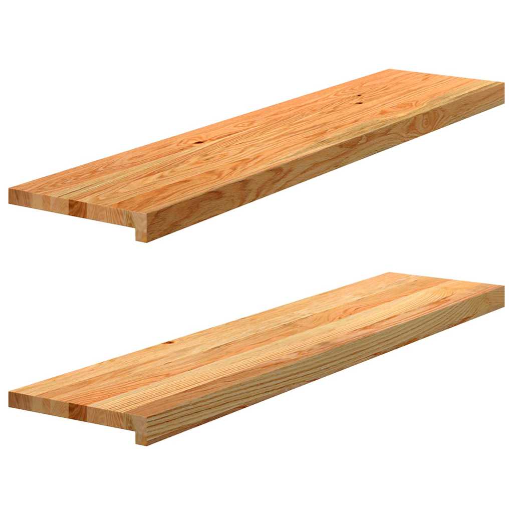 Gazišta stepenice 2 kom svjetlosmeđi 110x25x2 cm masivna hrast