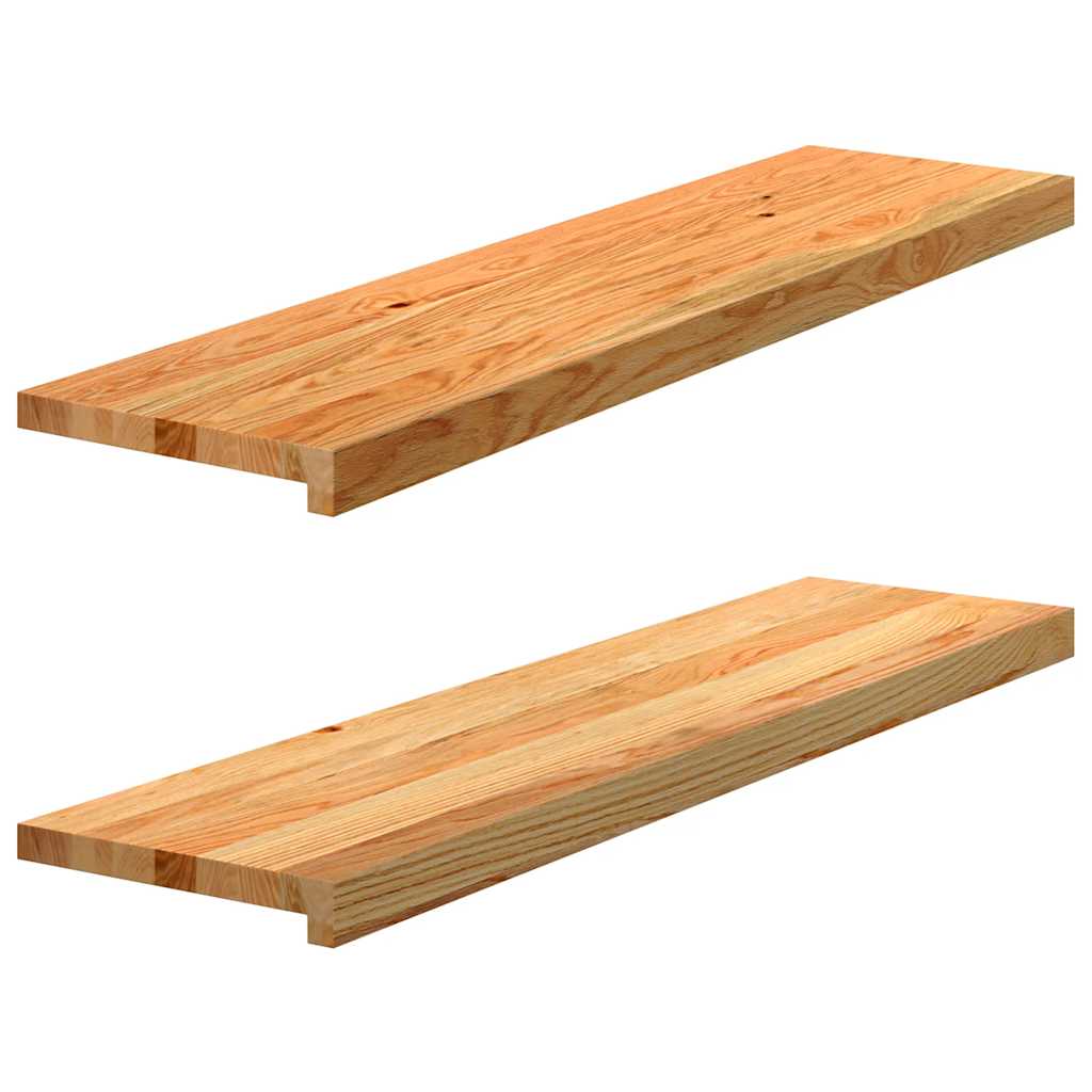Gazišta stepenice 2 kom svjetlosmeđi 100x30x2 cm masivna hrast
