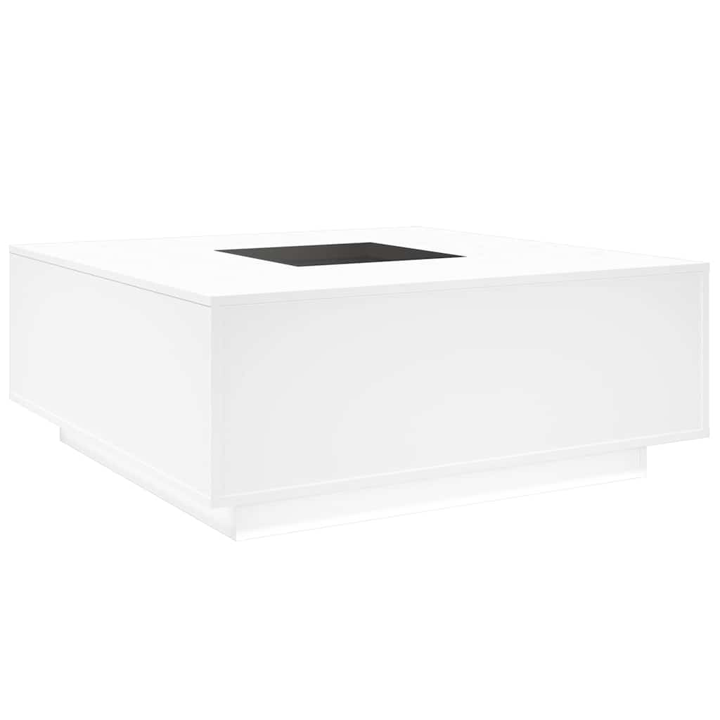 Stolić za kavu s beskonačnim LED svjetlima bijeli 100x100x40 cm
