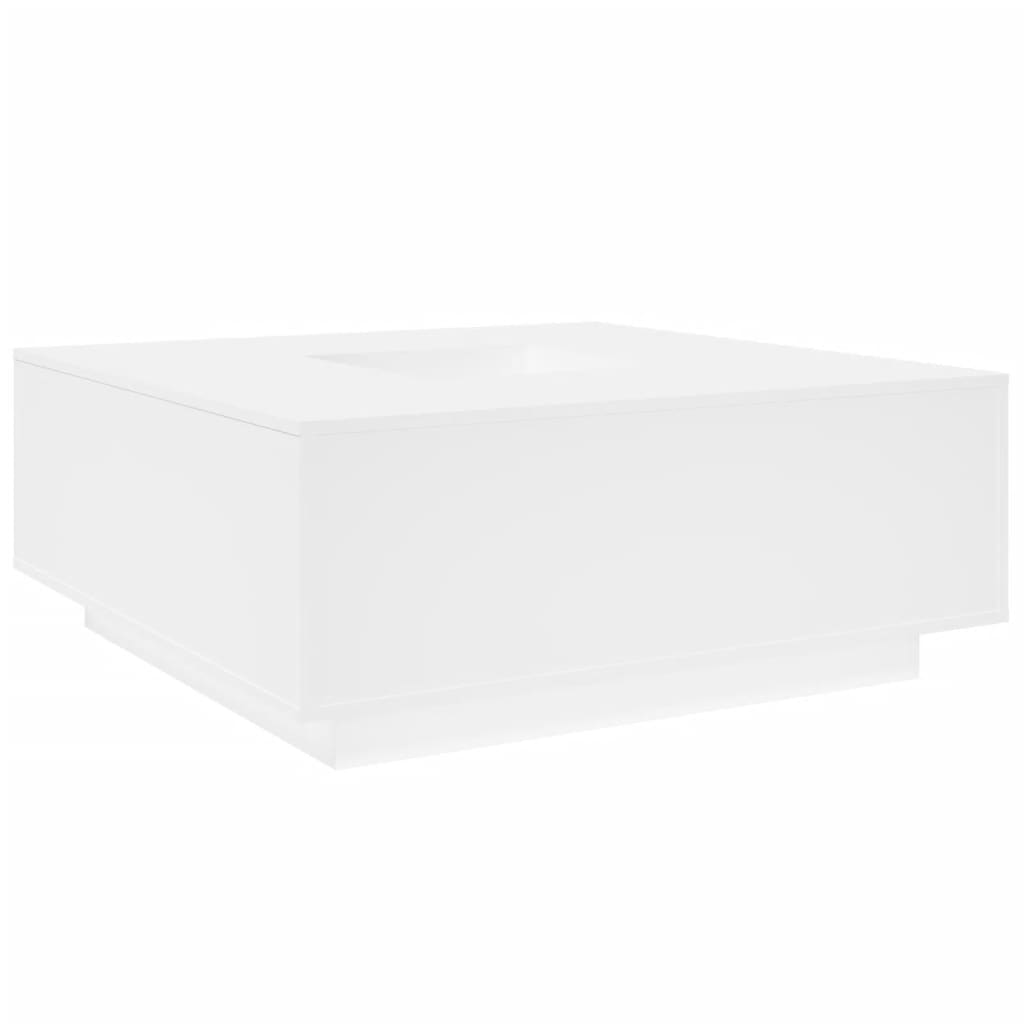 Stolić za kavu bijeli 100 x 100 x 40 cm od konstruiranog drva